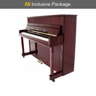 Steinhoven SU 112 Polished Mahogany Upright Piano All Inclusive Package